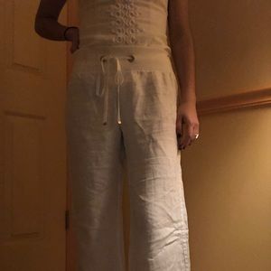 White linen Lilly Pulitzer pants